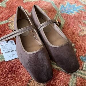 Zara velvet Mary-Janes size 38